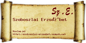 Szoboszlai Erzsébet névjegykártya