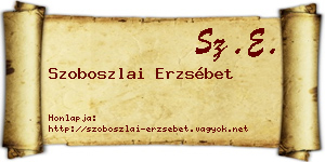Szoboszlai Erzsébet névjegykártya